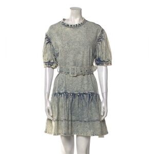 Tanya Taylor Washed Denim Dress